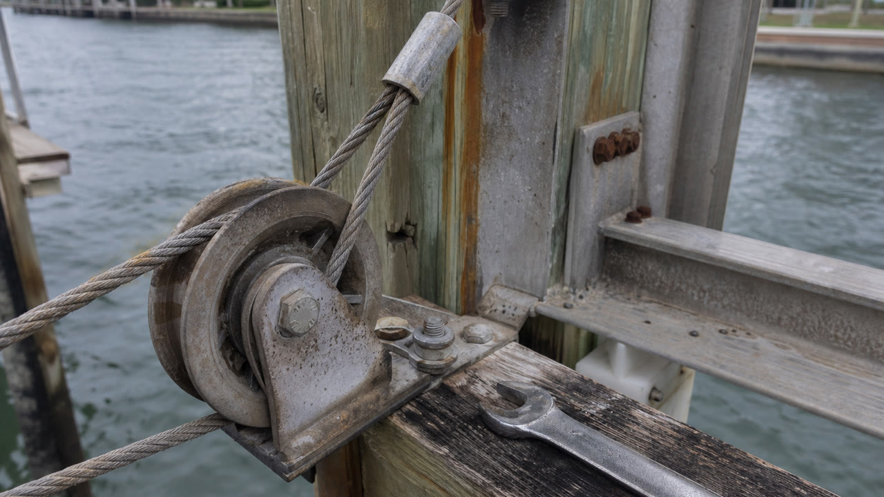 Naples Boat Lift Repair Closeup near Naples